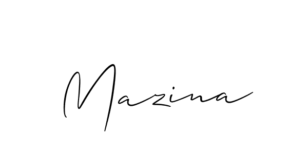 The best way (Allison_Script) to make a short signature is to pick only two or three words in your name. The name Mazina include a total of six letters. For converting this name. Mazina signature style 2 images and pictures png