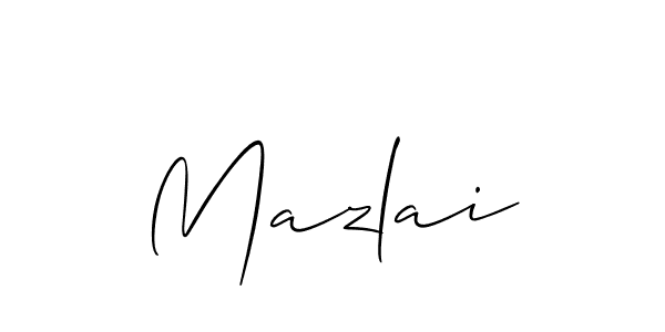 How to Draw Mazlai signature style? Allison_Script is a latest design signature styles for name Mazlai. Mazlai signature style 2 images and pictures png