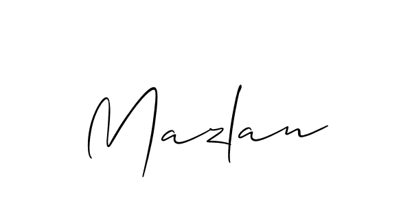 You should practise on your own different ways (Allison_Script) to write your name (Mazlan) in signature. don't let someone else do it for you. Mazlan signature style 2 images and pictures png