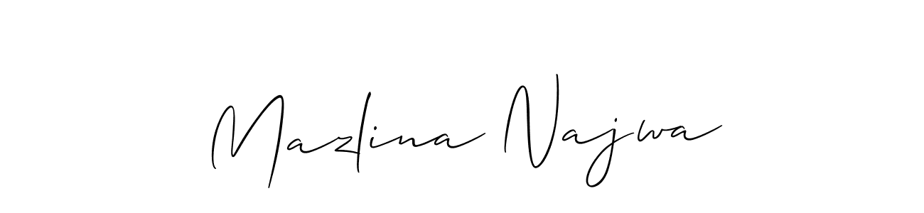 Here are the top 10 professional signature styles for the name Mazlina Najwa. These are the best autograph styles you can use for your name. Mazlina Najwa signature style 2 images and pictures png