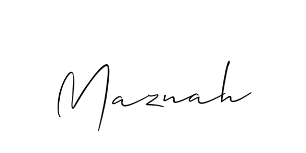 How to make Maznah name signature. Use Allison_Script style for creating short signs online. This is the latest handwritten sign. Maznah signature style 2 images and pictures png