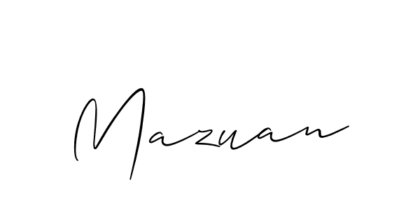 Once you've used our free online signature maker to create your best signature Allison_Script style, it's time to enjoy all of the benefits that Mazuan name signing documents. Mazuan signature style 2 images and pictures png