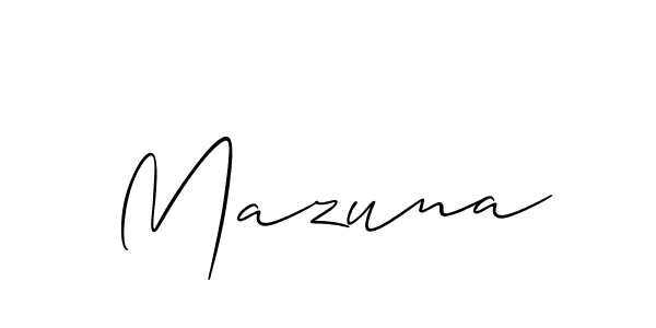 Also You can easily find your signature by using the search form. We will create Mazuna name handwritten signature images for you free of cost using Allison_Script sign style. Mazuna signature style 2 images and pictures png
