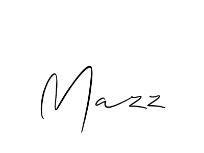 Design your own signature with our free online signature maker. With this signature software, you can create a handwritten (Allison_Script) signature for name Mazz. Mazz signature style 2 images and pictures png