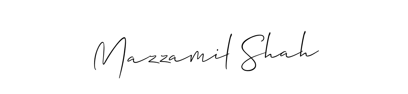 How to Draw Mazzamil Shah signature style? Allison_Script is a latest design signature styles for name Mazzamil Shah. Mazzamil Shah signature style 2 images and pictures png