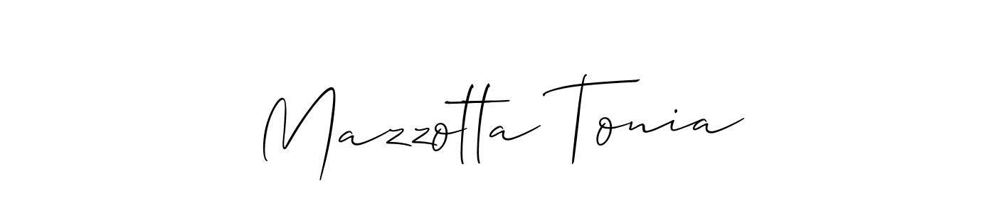 Design your own signature with our free online signature maker. With this signature software, you can create a handwritten (Allison_Script) signature for name Mazzotta Tonia. Mazzotta Tonia signature style 2 images and pictures png