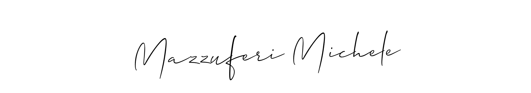Create a beautiful signature design for name Mazzuferi Michele. With this signature (Allison_Script) fonts, you can make a handwritten signature for free. Mazzuferi Michele signature style 2 images and pictures png