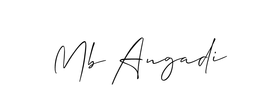 Make a beautiful signature design for name Mb Angadi. Use this online signature maker to create a handwritten signature for free. Mb Angadi signature style 2 images and pictures png