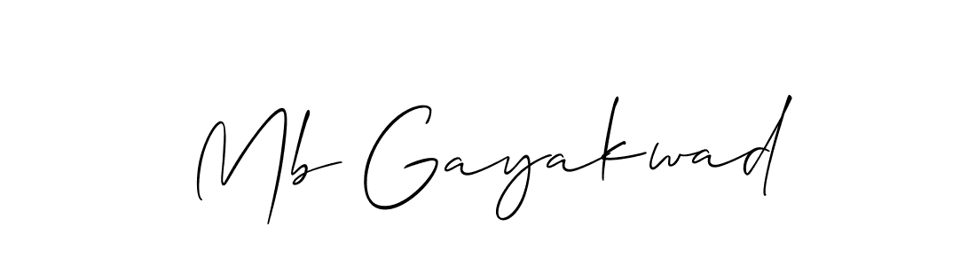 How to make Mb Gayakwad name signature. Use Allison_Script style for creating short signs online. This is the latest handwritten sign. Mb Gayakwad signature style 2 images and pictures png