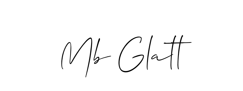 if you are searching for the best signature style for your name Mb Glatt. so please give up your signature search. here we have designed multiple signature styles  using Allison_Script. Mb Glatt signature style 2 images and pictures png