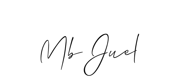 Best and Professional Signature Style for Mb Juel. Allison_Script Best Signature Style Collection. Mb Juel signature style 2 images and pictures png