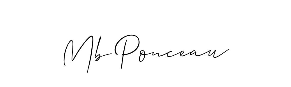 Also we have Mb Ponceau name is the best signature style. Create professional handwritten signature collection using Allison_Script autograph style. Mb Ponceau signature style 2 images and pictures png