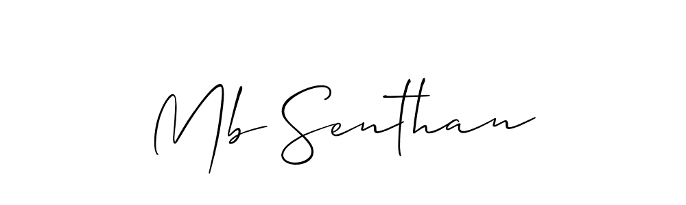 How to Draw Mb Senthan signature style? Allison_Script is a latest design signature styles for name Mb Senthan. Mb Senthan signature style 2 images and pictures png