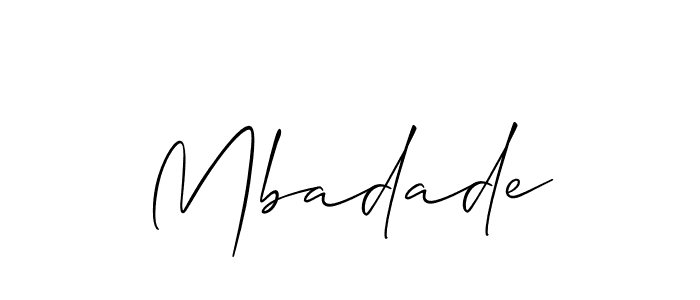 Also You can easily find your signature by using the search form. We will create Mbadade name handwritten signature images for you free of cost using Allison_Script sign style. Mbadade signature style 2 images and pictures png