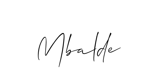 Design your own signature with our free online signature maker. With this signature software, you can create a handwritten (Allison_Script) signature for name Mbalde. Mbalde signature style 2 images and pictures png