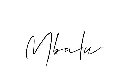 You should practise on your own different ways (Allison_Script) to write your name (Mbalu) in signature. don't let someone else do it for you. Mbalu signature style 2 images and pictures png
