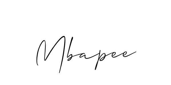 Create a beautiful signature design for name Mbapee. With this signature (Allison_Script) fonts, you can make a handwritten signature for free. Mbapee signature style 2 images and pictures png