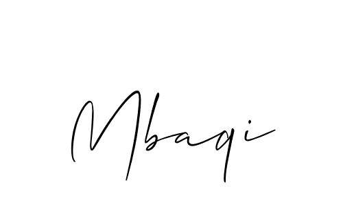 You should practise on your own different ways (Allison_Script) to write your name (Mbaqi) in signature. don't let someone else do it for you. Mbaqi signature style 2 images and pictures png