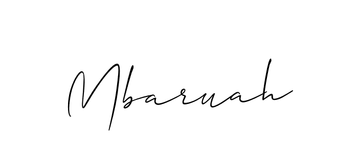 The best way (Allison_Script) to make a short signature is to pick only two or three words in your name. The name Mbaruah include a total of six letters. For converting this name. Mbaruah signature style 2 images and pictures png