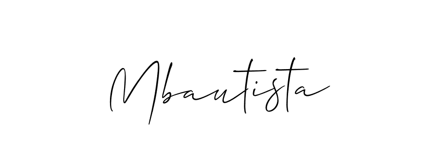 How to make Mbautista signature? Allison_Script is a professional autograph style. Create handwritten signature for Mbautista name. Mbautista signature style 2 images and pictures png