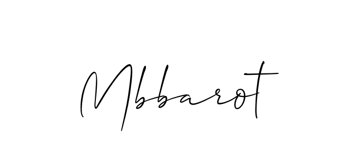 Create a beautiful signature design for name Mbbarot. With this signature (Allison_Script) fonts, you can make a handwritten signature for free. Mbbarot signature style 2 images and pictures png