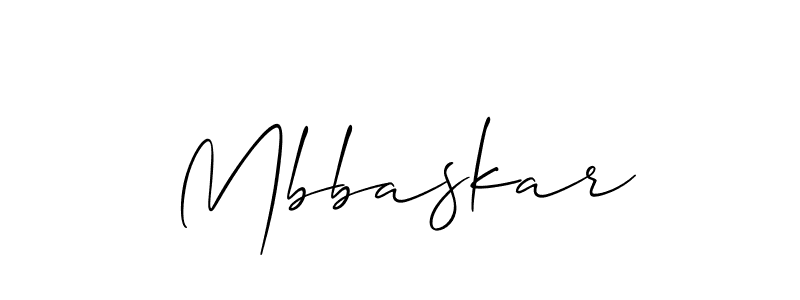It looks lik you need a new signature style for name Mbbaskar. Design unique handwritten (Allison_Script) signature with our free signature maker in just a few clicks. Mbbaskar signature style 2 images and pictures png
