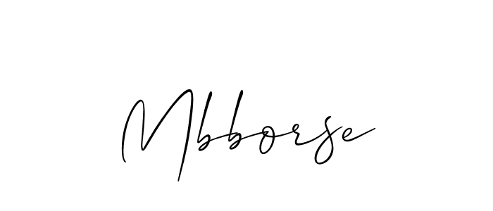 How to make Mbborse signature? Allison_Script is a professional autograph style. Create handwritten signature for Mbborse name. Mbborse signature style 2 images and pictures png