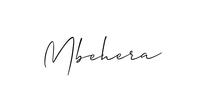 Use a signature maker to create a handwritten signature online. With this signature software, you can design (Allison_Script) your own signature for name Mbehera. Mbehera signature style 2 images and pictures png
