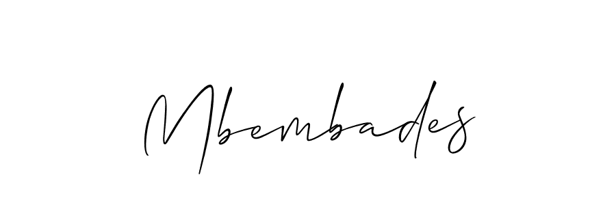 How to make Mbembades name signature. Use Allison_Script style for creating short signs online. This is the latest handwritten sign. Mbembades signature style 2 images and pictures png