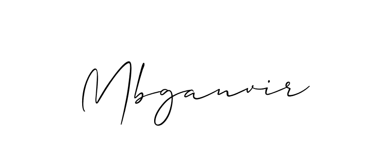 How to make Mbganvir name signature. Use Allison_Script style for creating short signs online. This is the latest handwritten sign. Mbganvir signature style 2 images and pictures png