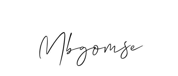 The best way (Allison_Script) to make a short signature is to pick only two or three words in your name. The name Mbgomse include a total of six letters. For converting this name. Mbgomse signature style 2 images and pictures png