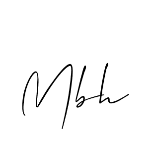 Mbh stylish signature style. Best Handwritten Sign (Allison_Script) for my name. Handwritten Signature Collection Ideas for my name Mbh. Mbh signature style 2 images and pictures png
