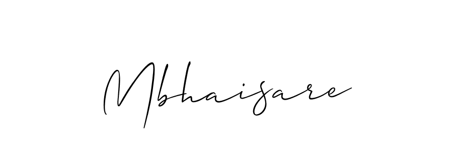 How to make Mbhaisare signature? Allison_Script is a professional autograph style. Create handwritten signature for Mbhaisare name. Mbhaisare signature style 2 images and pictures png