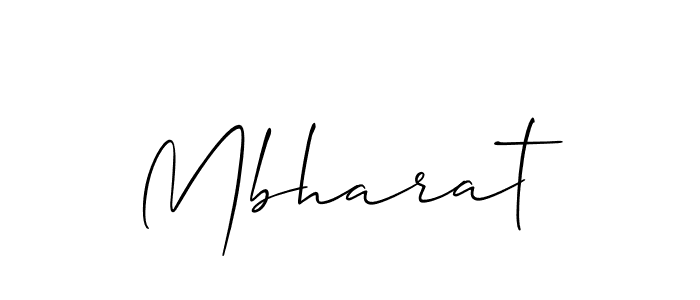 The best way (Allison_Script) to make a short signature is to pick only two or three words in your name. The name Mbharat include a total of six letters. For converting this name. Mbharat signature style 2 images and pictures png