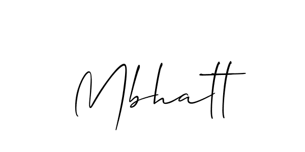 Best and Professional Signature Style for Mbhatt. Allison_Script Best Signature Style Collection. Mbhatt signature style 2 images and pictures png