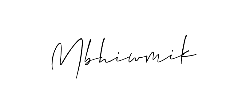 How to make Mbhiwmik signature? Allison_Script is a professional autograph style. Create handwritten signature for Mbhiwmik name. Mbhiwmik signature style 2 images and pictures png