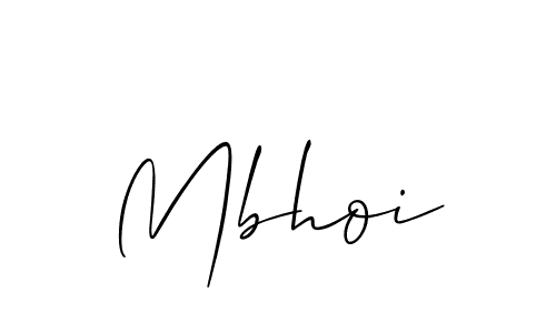 How to make Mbhoi signature? Allison_Script is a professional autograph style. Create handwritten signature for Mbhoi name. Mbhoi signature style 2 images and pictures png