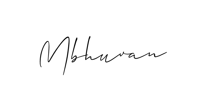 How to make Mbhuvan signature? Allison_Script is a professional autograph style. Create handwritten signature for Mbhuvan name. Mbhuvan signature style 2 images and pictures png