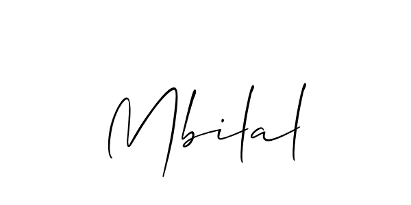 How to make Mbilal name signature. Use Allison_Script style for creating short signs online. This is the latest handwritten sign. Mbilal signature style 2 images and pictures png