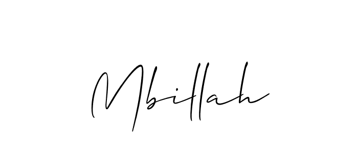 The best way (Allison_Script) to make a short signature is to pick only two or three words in your name. The name Mbillah include a total of six letters. For converting this name. Mbillah signature style 2 images and pictures png