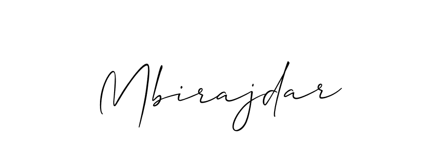 Also we have Mbirajdar name is the best signature style. Create professional handwritten signature collection using Allison_Script autograph style. Mbirajdar signature style 2 images and pictures png