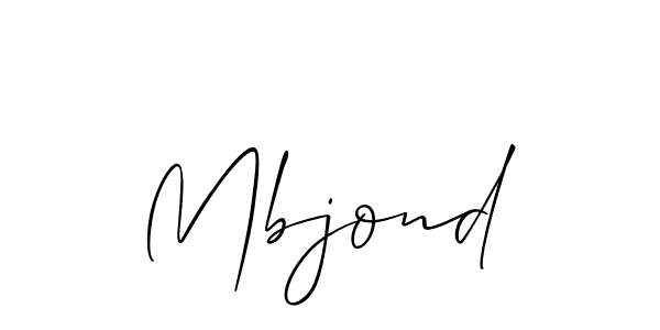 Use a signature maker to create a handwritten signature online. With this signature software, you can design (Allison_Script) your own signature for name Mbjond. Mbjond signature style 2 images and pictures png