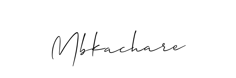 Create a beautiful signature design for name Mbkachare. With this signature (Allison_Script) fonts, you can make a handwritten signature for free. Mbkachare signature style 2 images and pictures png