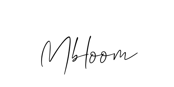 Also we have Mbloom name is the best signature style. Create professional handwritten signature collection using Allison_Script autograph style. Mbloom signature style 2 images and pictures png