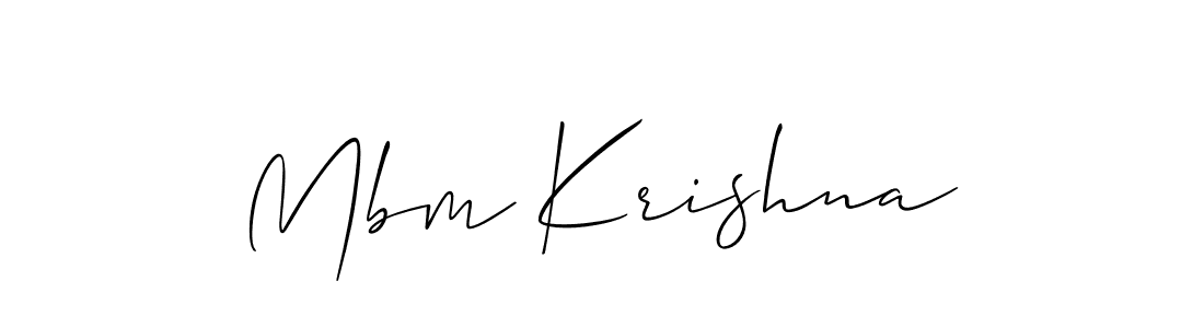 Similarly Allison_Script is the best handwritten signature design. Signature creator online .You can use it as an online autograph creator for name Mbm Krishna. Mbm Krishna signature style 2 images and pictures png