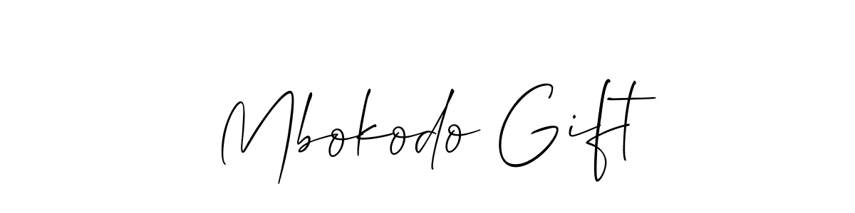 Make a short Mbokodo Gift signature style. Manage your documents anywhere anytime using Allison_Script. Create and add eSignatures, submit forms, share and send files easily. Mbokodo Gift signature style 2 images and pictures png