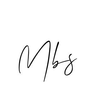 Create a beautiful signature design for name Mbs. With this signature (Allison_Script) fonts, you can make a handwritten signature for free. Mbs signature style 2 images and pictures png