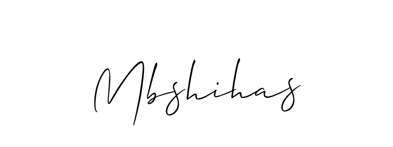 Design your own signature with our free online signature maker. With this signature software, you can create a handwritten (Allison_Script) signature for name Mbshihas. Mbshihas signature style 2 images and pictures png