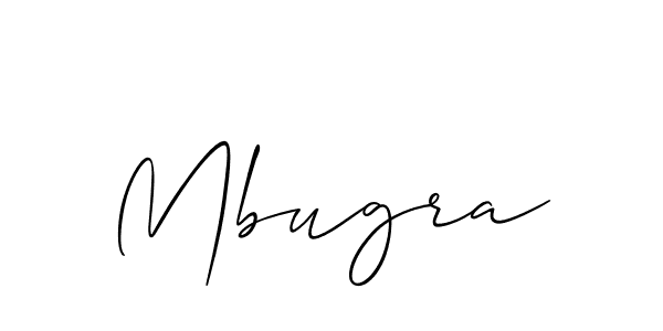 Design your own signature with our free online signature maker. With this signature software, you can create a handwritten (Allison_Script) signature for name Mbugra. Mbugra signature style 2 images and pictures png