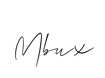 How to make Mbux signature? Allison_Script is a professional autograph style. Create handwritten signature for Mbux name. Mbux signature style 2 images and pictures png